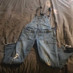 Indigo Blue Maternity Overalls.